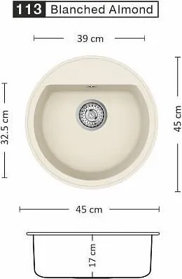 Lino KAVA ROUND SI Композитна мивка за вграждане