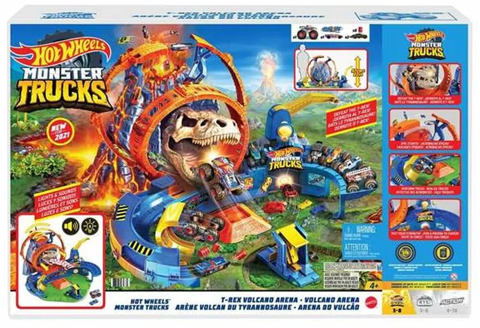 Писта за Бягане Monster Trucks Hot Wheels GYL14 + 4 години