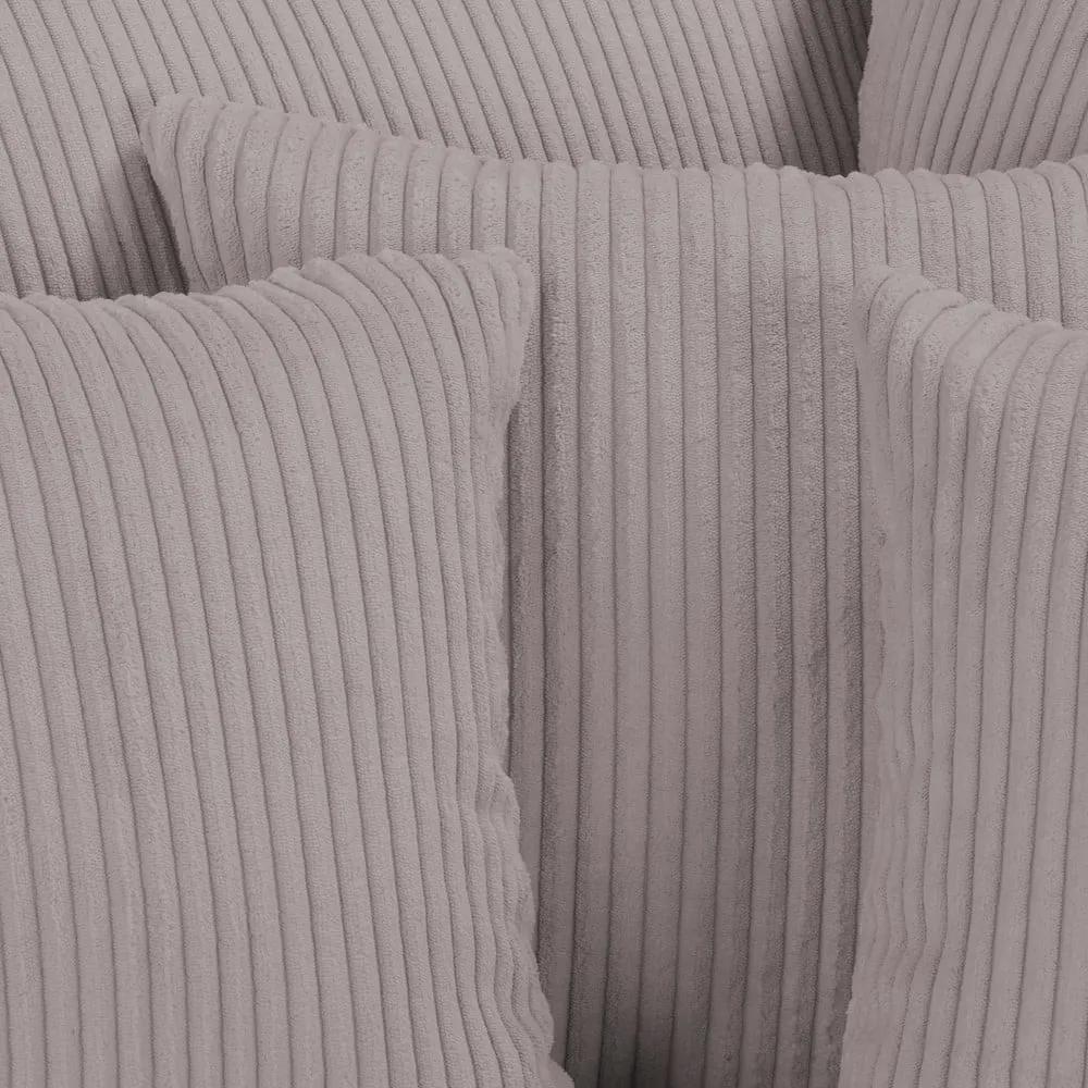 Ъглов диван от сив велур (десен ъгъл) Ariella - Ropez