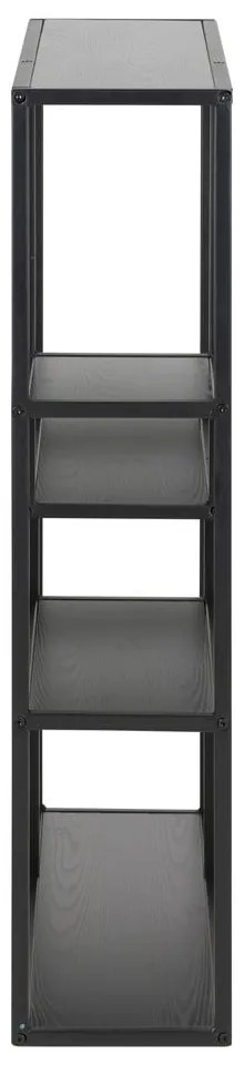 Черна стенна библиотека от декор от ясен 75x91 cm Seaford – Actona