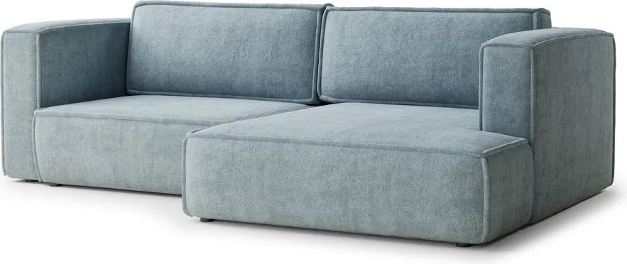 Светлосин шенилов сгъваем/с място за съхранение ъглов диван (десен ъгъл) Velto – Maison de Rêve