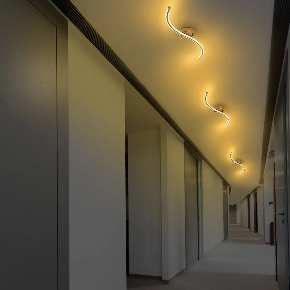 LED осветително тяло за таван в златист цвят 10x67 cm Yilan – Opviq lights
