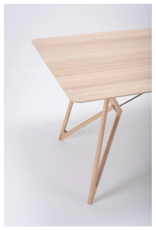 Трапезна маса с дъбов плот 220x90 cm Tink - Gazzda