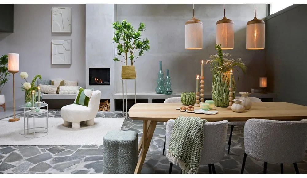 Кремави метални трапезни столове в комплект 2 бр. Radaja – Light &amp; Living