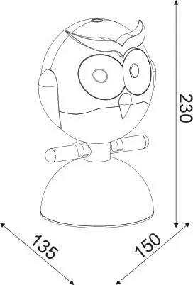 Детска настолна лампа Koukouvagia-Blue