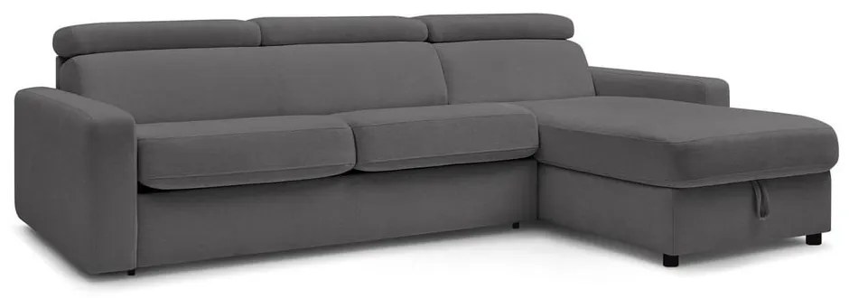 Тъмносив разтегателен ъглов диван (променлив) Monaco – Bobochic Paris