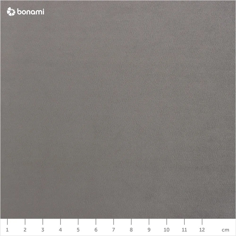 Ъглов диван от сиво кадифе (U-образен) Jodie - Micadoni Home