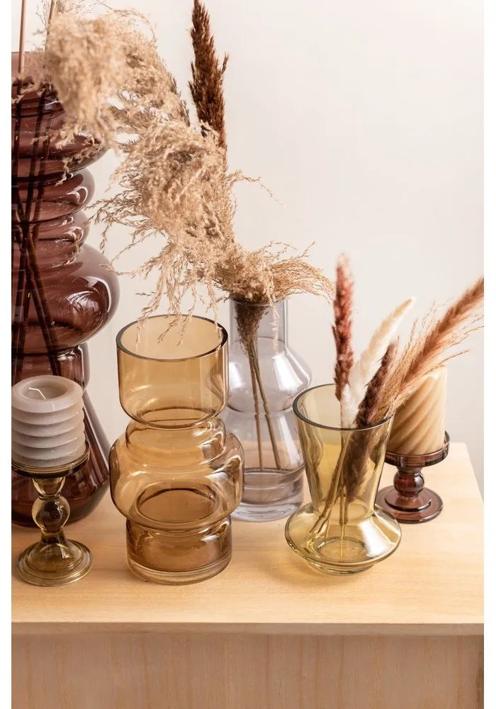 Сива многослойна свещ, височина 7,5 cm Layered Circles - PT LIVING