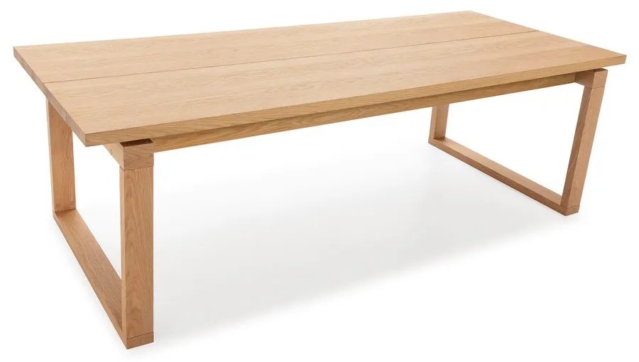 Трапезна маса с дъбов плот 100x220 cm Rina – Marckeric