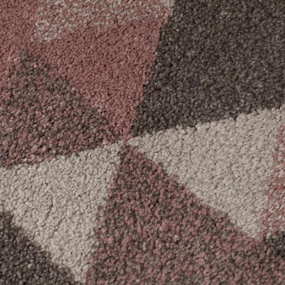 Розов и сив килим , 160 x 230 cm Nuru - Flair Rugs