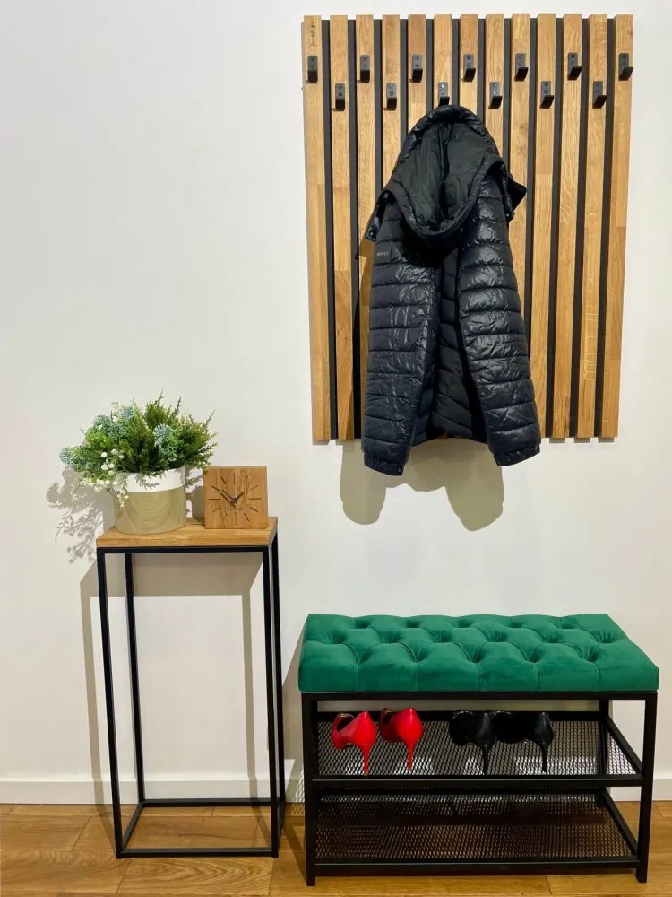 Пейка за обувки Loft с тапицирана седалка 80 см - повече цветове Черен