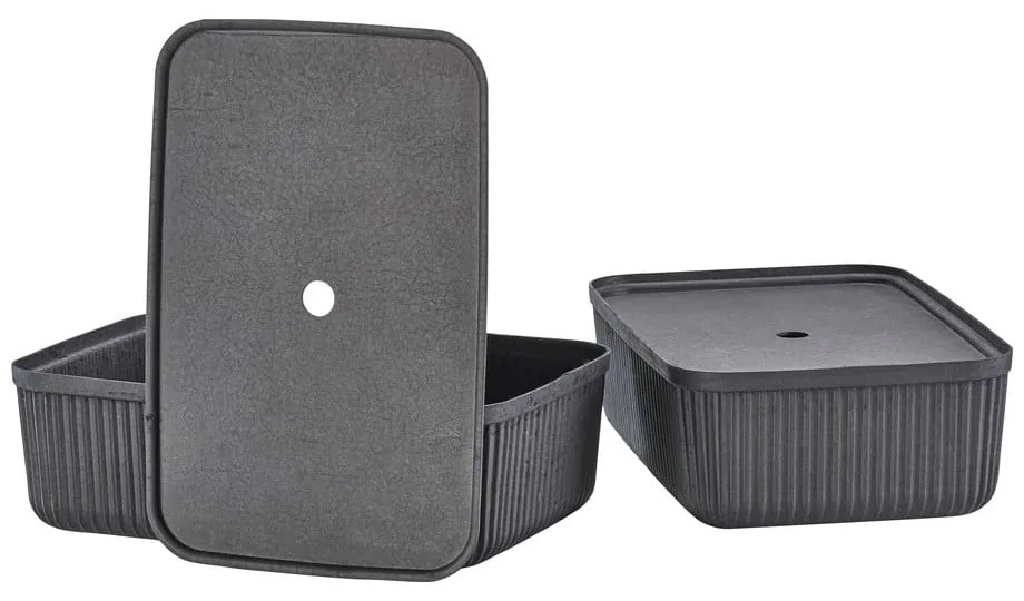 Черни кутии за съхранение в комплект 2 бр. с капаци 48x32x20,5 cm Pulp – Zone