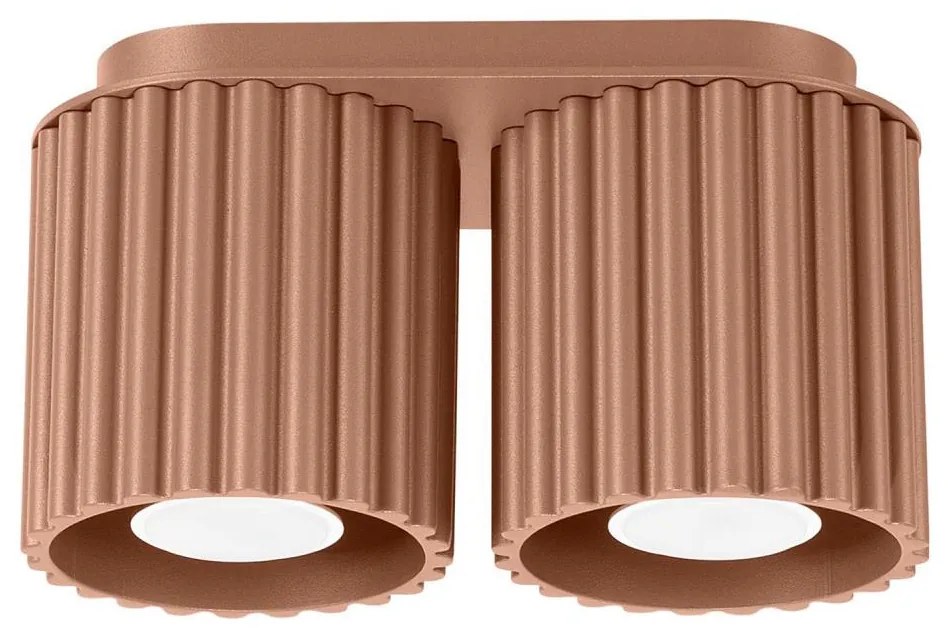 Sollux  SL.1805 - Точково осветително тяло AURA 2xGU10/10W/230V кафяво