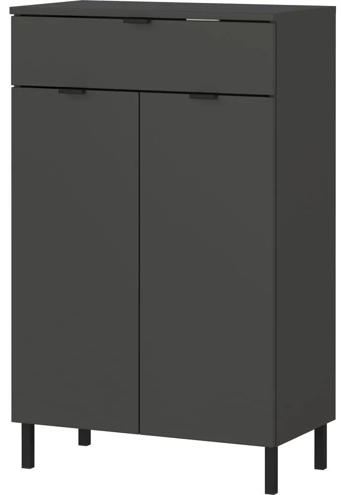 Антрацитен висок шкаф за баня 60x97 cm Arcena – Germania