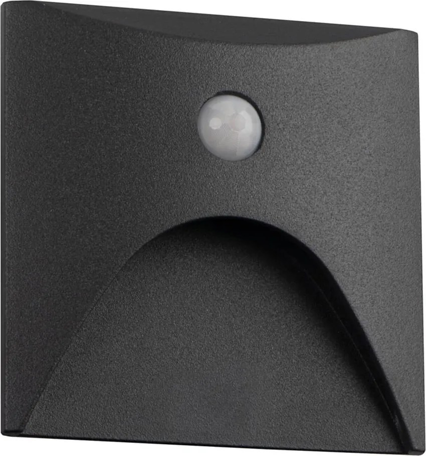 Kanlux 39143 - LED осветително тяло за стълби с датчик EXIN 2,5W/230V 4000K IP65 антрацит, квадратно