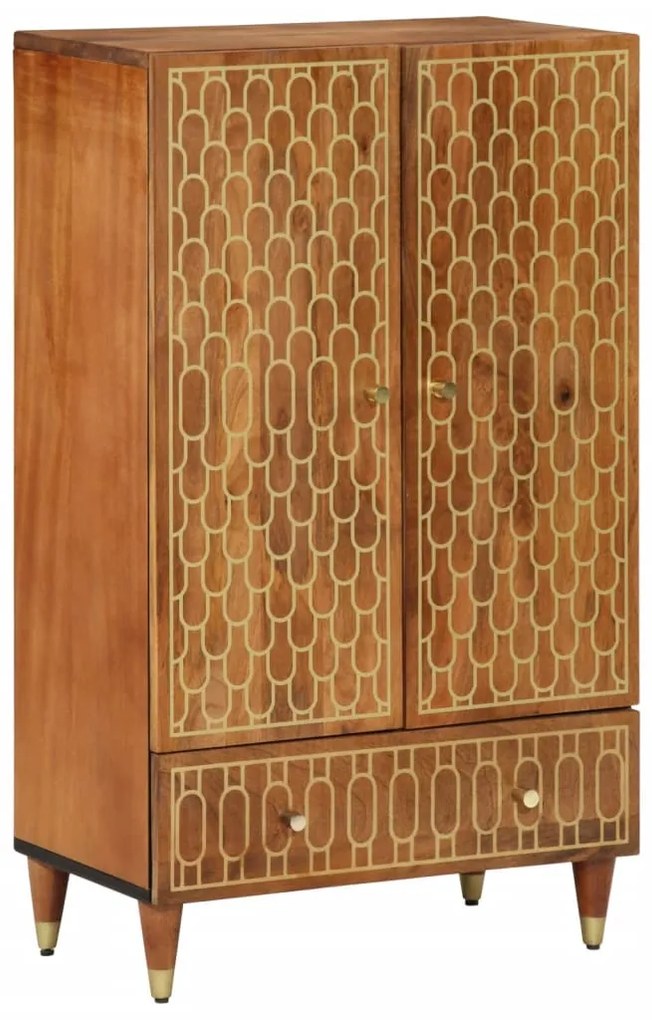 358314 vidaXL Висок шкаф, 60x33x100 см, мангово дърво масив