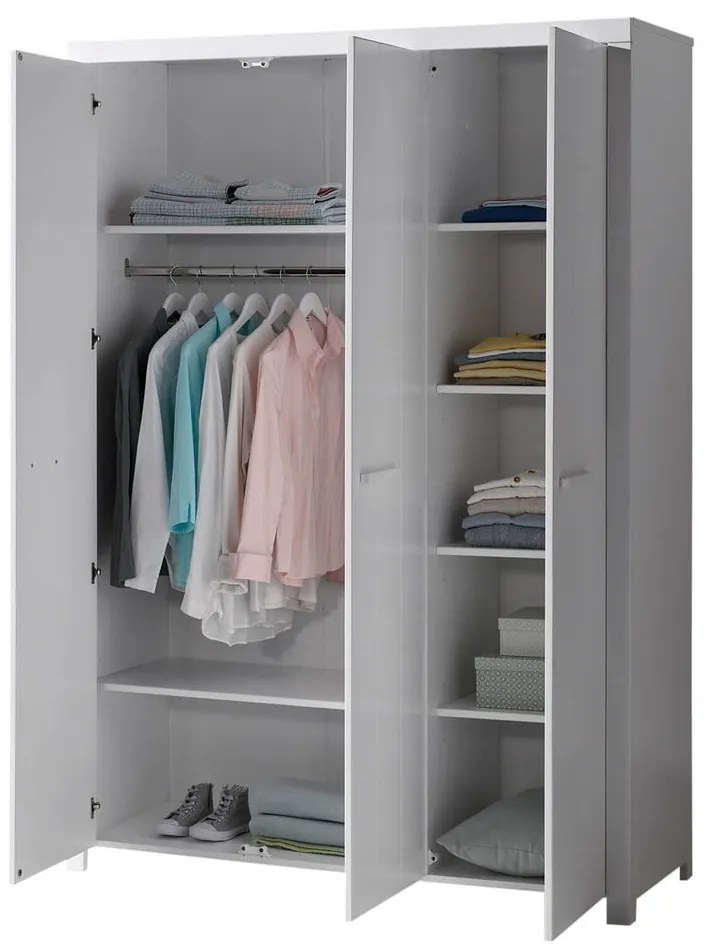 Бял гардероб , ширина 144 cm Erik - Vipack