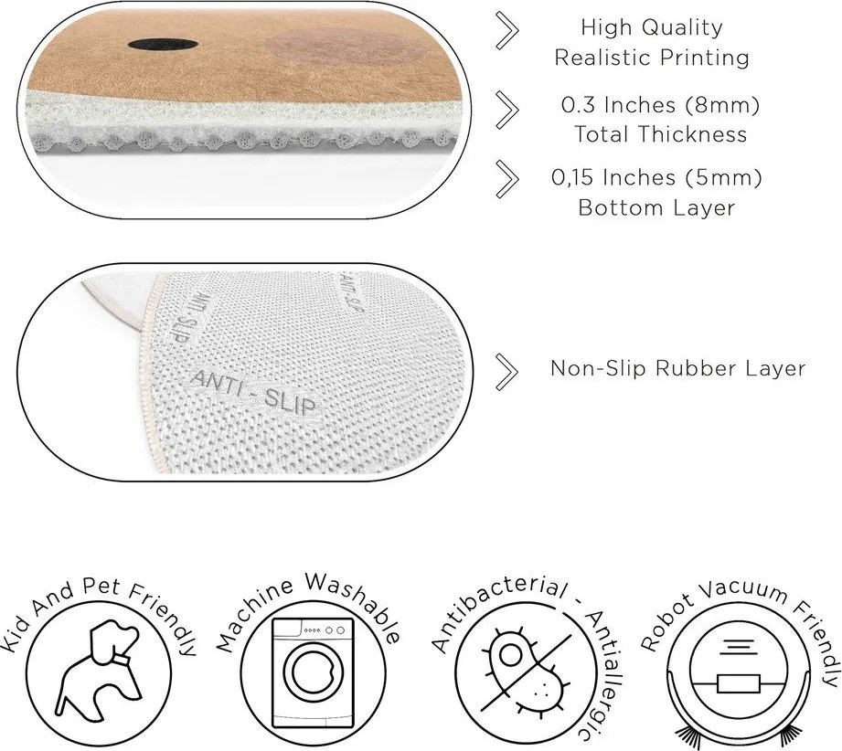 Детски килим подходящ за пране ø100 cm Sunny World – Mila Home