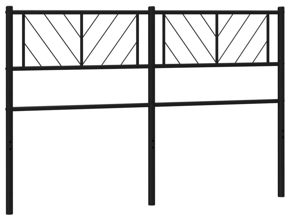 372210 vidaXL Метална табла за глава, черна, 120 см