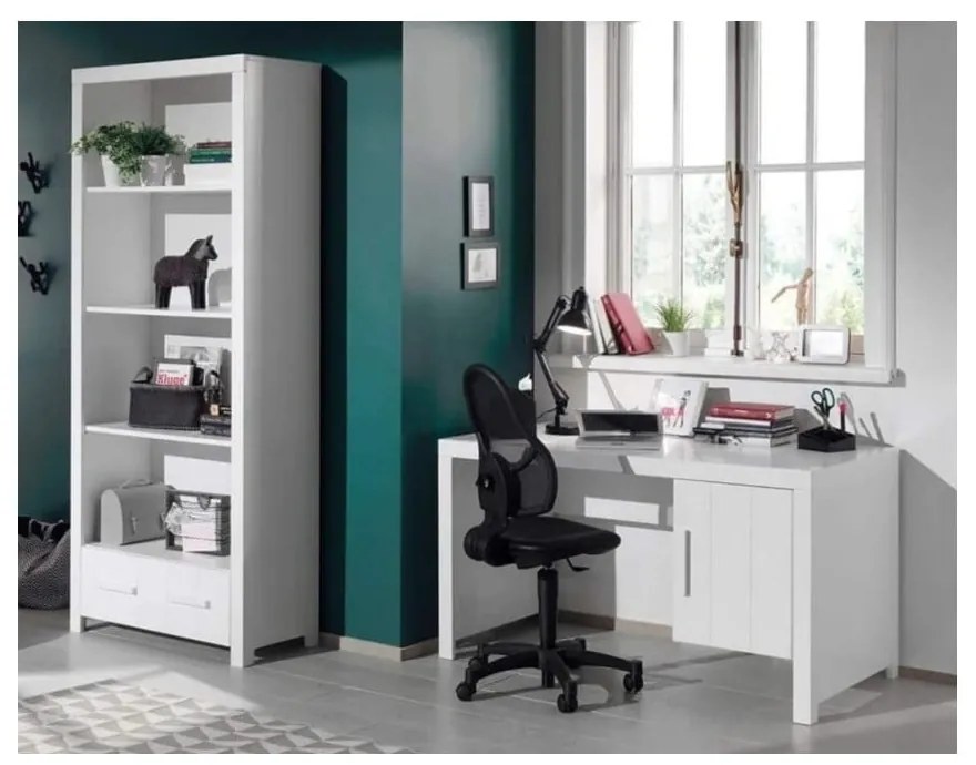 Бяла детска работна маса Erik - Vipack