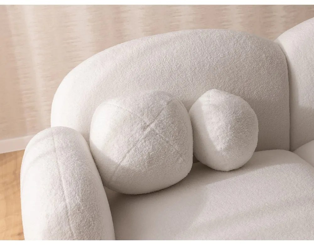 Кремав ъглов диван от букле (ляв ъгъл) Orbit – Ropez