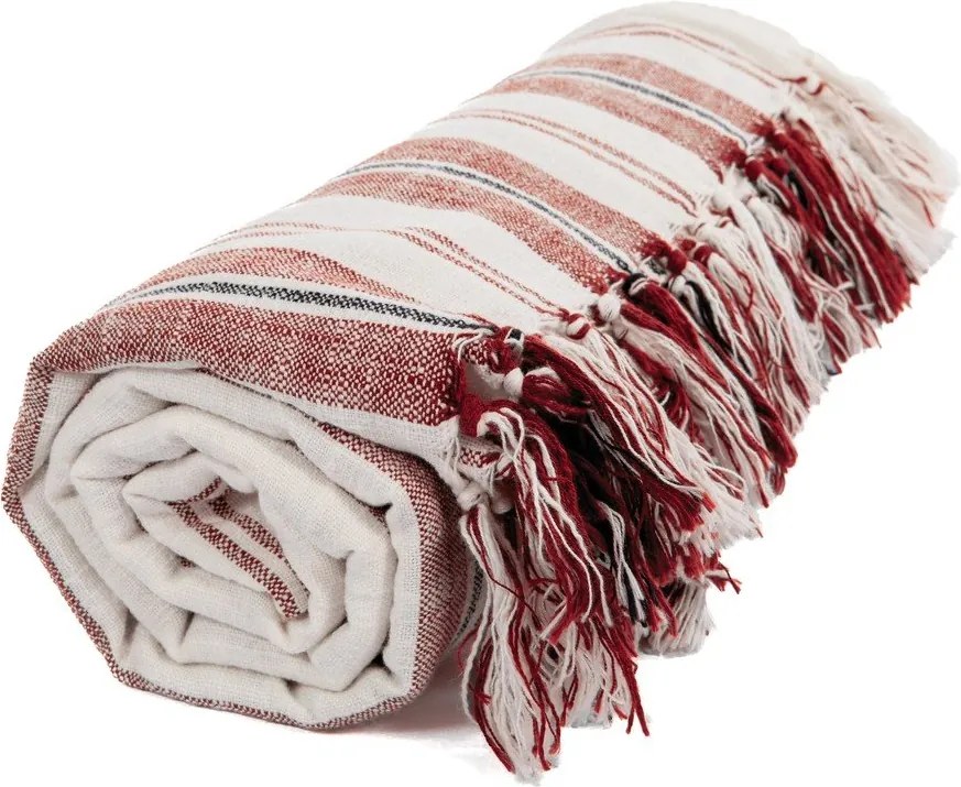 Теракотено памучно одеяло 150x200 cm Indira – Tiseco Home Studio