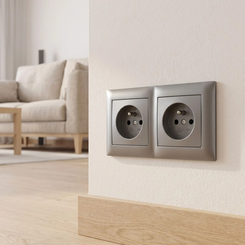 Двойна рамка за контакти OSTE JNH014-2F Grey