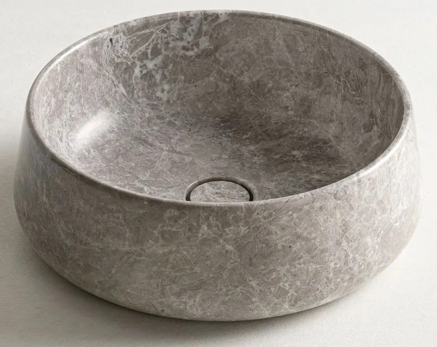 Мраморен умивалник Fossil-Сив