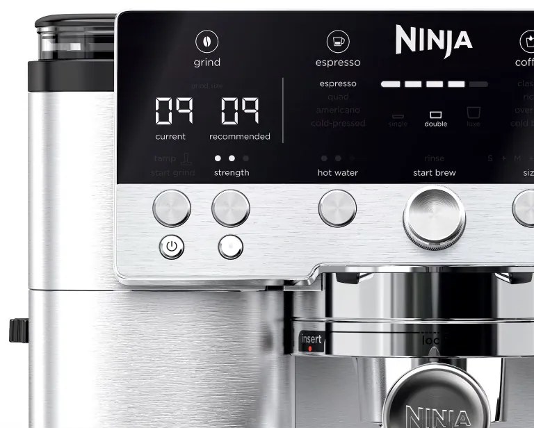 Кафеавтомат 3в1 Ninja Luxe Café Premier ES601EU, 1650W, 15 bar, 2 л, Barista Assist, Режим гореща вода, 4 режима, 3 темп. настройки, Инокс/черен