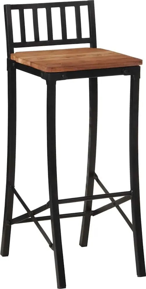 358942 vidaXL Бар столове, 2 бр, акациева дървесина масив