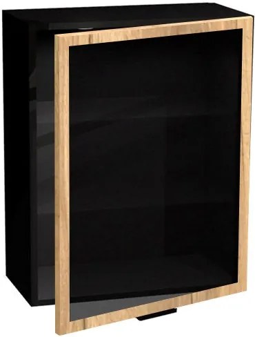 Висящ шкаф витрина Italia WW6/58 1D-Black