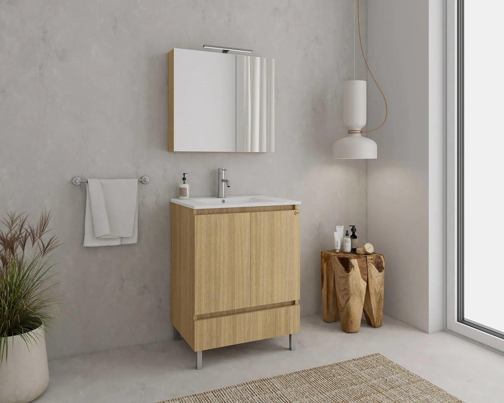 Комплект за баня Drop Delta 60-Светло естествено