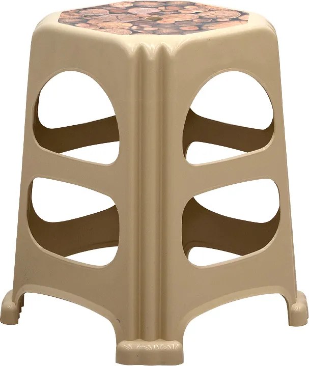 С stool Desia от полипропилен в бежов цвят 37x37x45см.