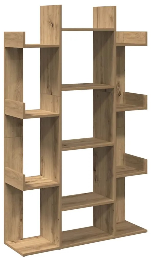 856693 vidaXL Библиотека, дъб артизан, 86x25,5x140 см, инженерно дърво