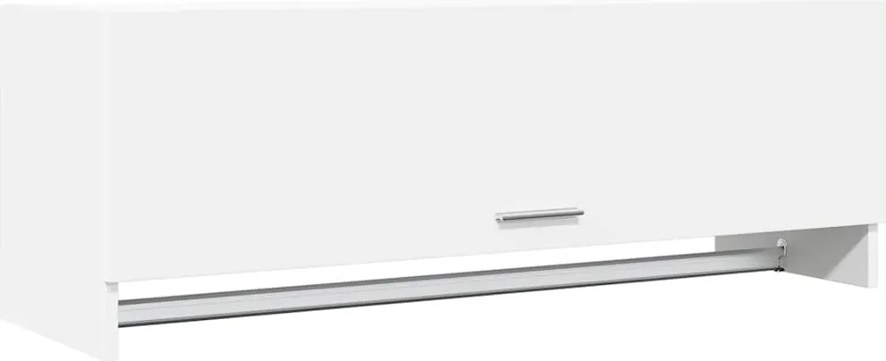 808233 vidaXL Гардероб, бял, 100x32,5x35 см, инженерно дърво