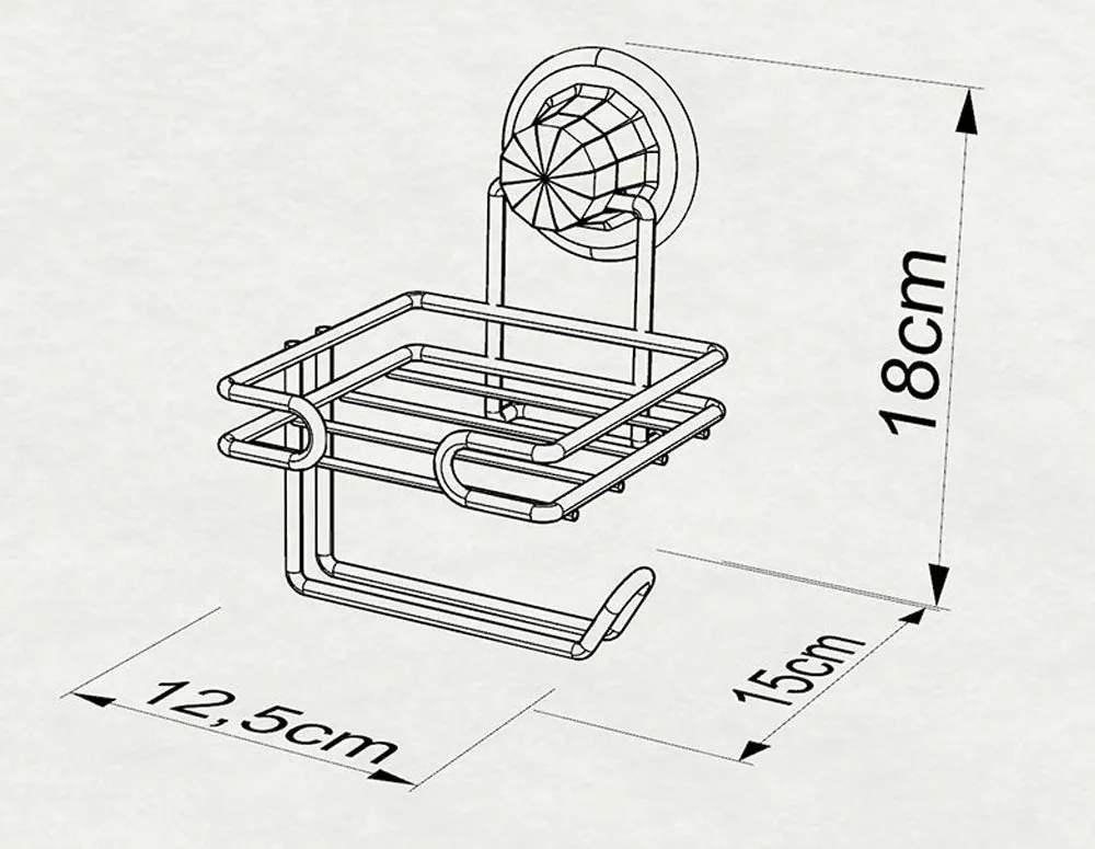 държач за тоалетна хартия TEKNO TEL DM-275 , хром