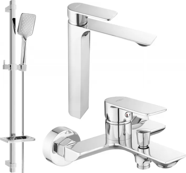 Mexen Alexa DQ62 комплект за вана, хром - 71213DQ62-00