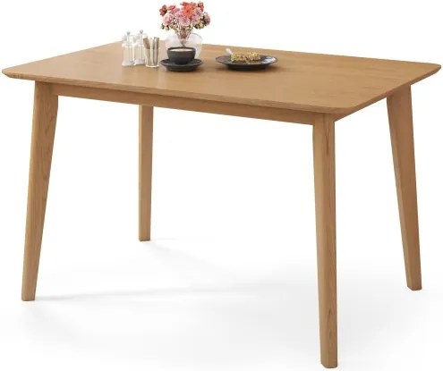 РОКСИ Естествен дъб - ДЪРВЕНА ПРАВОЪГЪЛНА МАСА 120 или 150 см РЕТРО ЗА КУХНЯ/ ТРАПЕЗАПИЯ