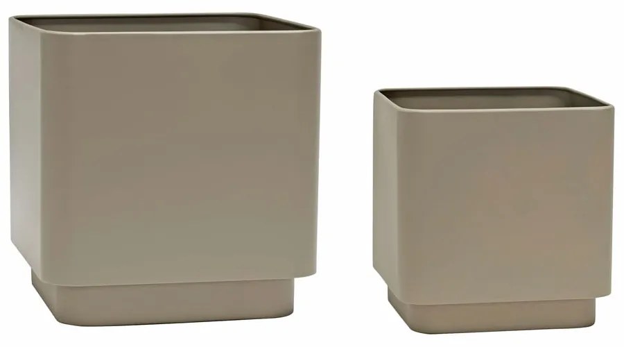 Метални комплект саксии 2 бр. Cube – Hübsch