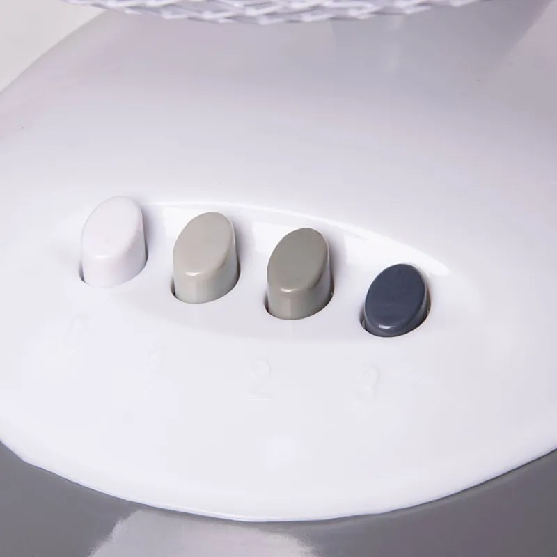 Настолен вентилатор Rosberg R51760B12, 30W, 30 см, 3 степени, Накланяне, Сив/бял