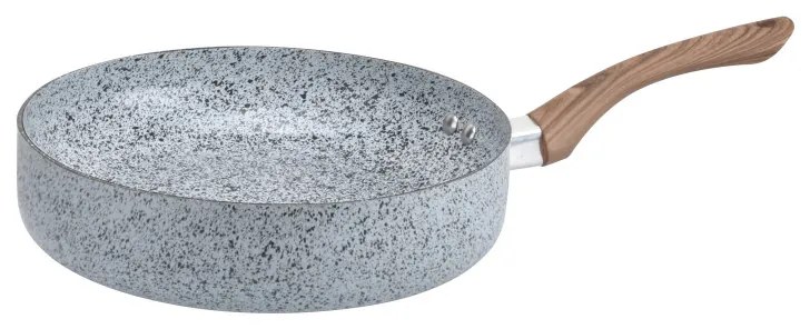 Тиган Oliver Voltz Siena OV51319J28D, 28 см, Дълбок, Мраморно покритие, Индукция, Сив