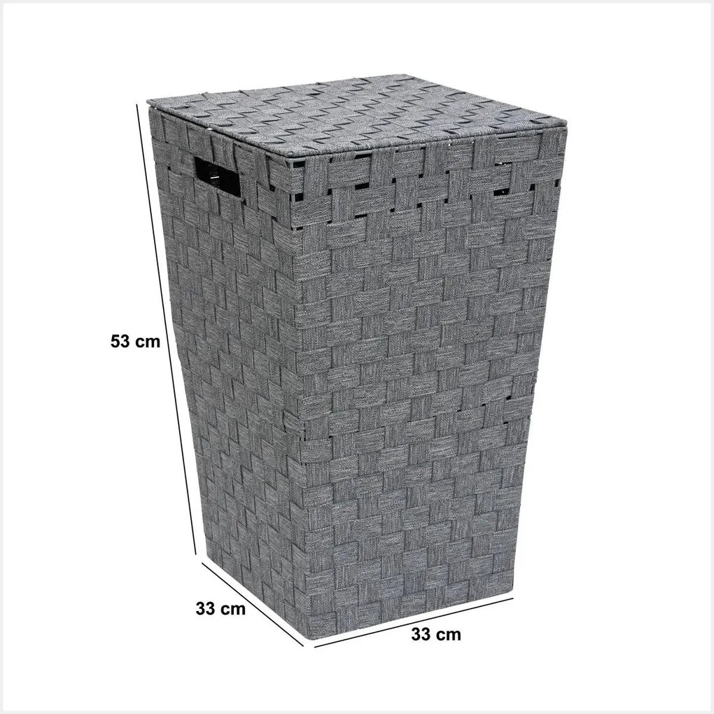 Кош за пране 5five Lise, Бежов, 33x33x53 cm - Зелен