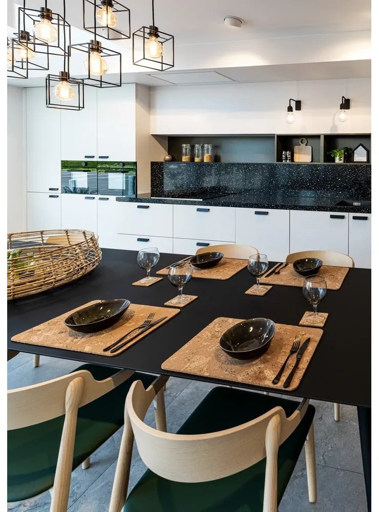 Коркови подложки в естествен цвят в комплект от 4 броя Querco - ZicZac