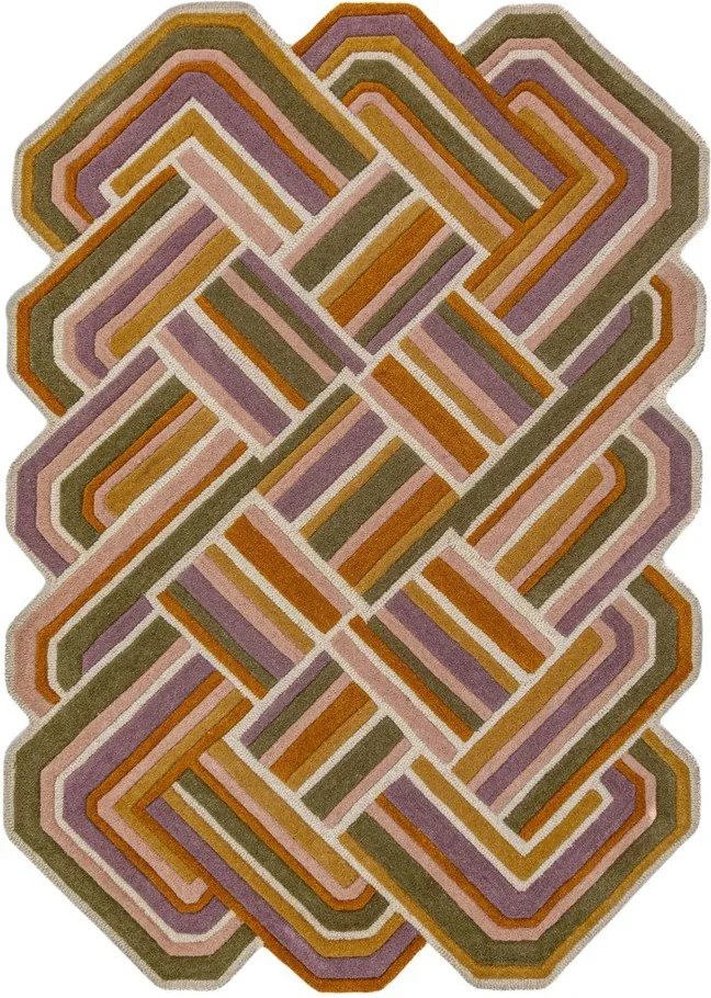 Ръчно изработен вълнен килим 140x200 cm Lattice Shaped – Flair Rugs