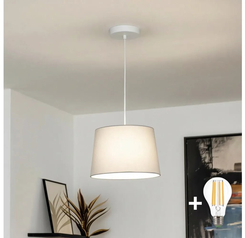 Brilagi - LED полилей на кабел CERIA 1xE27/40W/230V Ø 30 см, сив