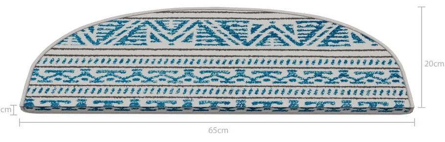 Сини килимчета за стълби в комплект от 16 части 20x65 cm Cottage Warmth - Vitaus