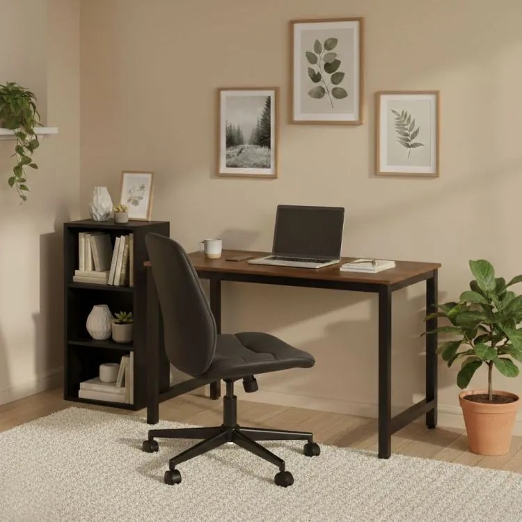 Компютърно бюро 120 x 60 cm - бюро за офис и студентска стая tmavá hnedá