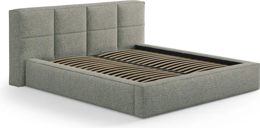 Зелена тапицирана табла за легло 209x100 cm Darren – Micadoni