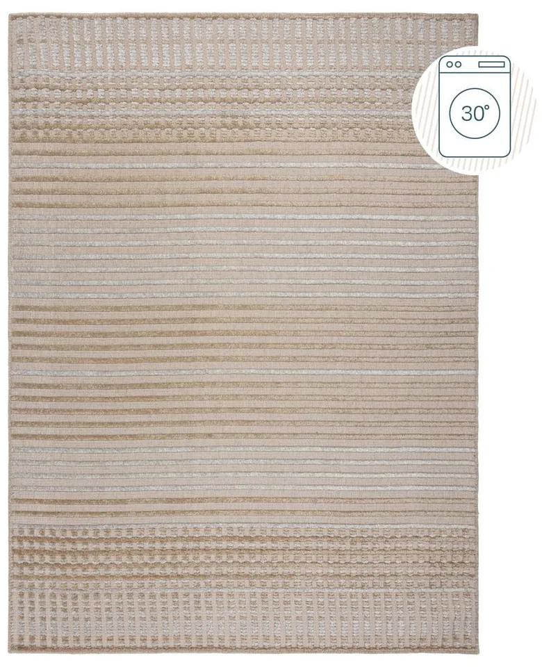 Бежов килим от шенил подходящ за пране 200x320 cm Elton – Flair Rugs