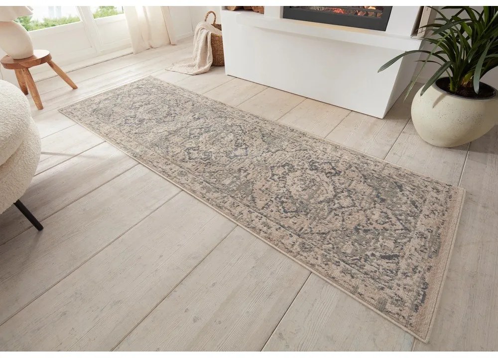 Сиво-бежова пътека 80x200 cm Terrain Designer Sand – Hanse Home